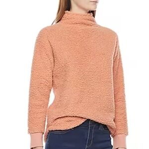 A.N.A. Woman Long Sleeve Mock Neck Teddy Pullover Size 5X